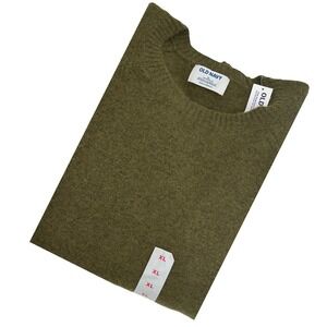Old Navy Men's Cozy Kuma Crew Neck Pullover Sweater Green XL Wool Blend NWT